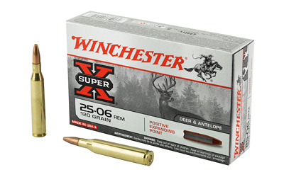 Winchester Ammunition Super-X, 25-06 REM, 120 Grain, Positive Expanding Point, 20 Round Box X25062