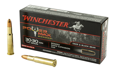 Winchester Ammunition Power Max Bonded, 30-30, 150 Grain, Protected Hollow Point, 20 Round Box X30306BP