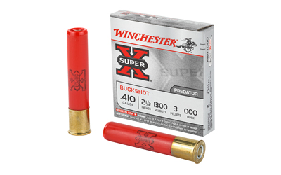 Winchester Ammunition Super-X, 410 Bore, 2.5", 000 Buckshot, 3 Pellets,5 Round Box XB41000