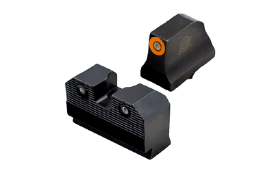 XS Sights R3D 2.0, Suppressor Height Night Sight, Fits Glock  20/21/29/30/30S/37/41, Orange Front Outline, Green Front/Rear Tritium GL-R205P-6N