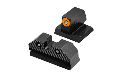 XS Sights R3D, 2.0, Tritium Night Sight, For Desert Eagle (.44 Mag/.50AE), Standard Height, Orange Front Outline, Green Tritium Front/Rear MR-R201S-6N
