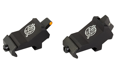 XS Sights XTI2 DXS Rifle Sights, Ember Standard Dot Orange, 45 Degree Offset for AR Rifles, Steel/Blued AR-0008-1N