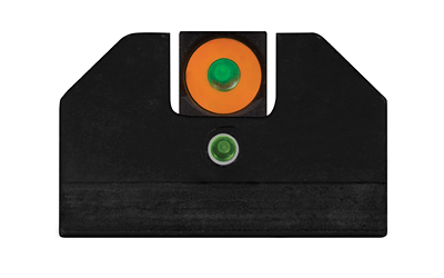 XS Sights F8 Night Sight, Fits Glock Models 17/19/22/23/24/26/27/31/32/33/34/35/36/38/, Taurus G3c/GX4/New Production G3, Walther PDP, Green with Orange Outline Front, Green Rear, Tritium Front/Rear GL-F006P-5