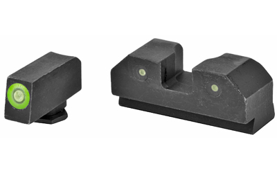 XS Sights R3D Night Sights, Green Front Dot, Fits Glock 20/21/29/30/30S/37/41, Steel/Blued GL-R013P-6G