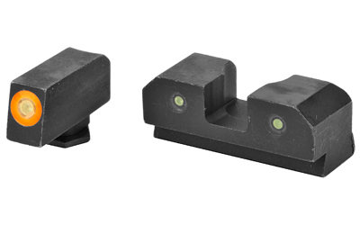 XS Sights R3D Night Sights, Orange Front Dot, Fits Glock 42/43/43X/48, Steel/Blued GL-R014P-6N