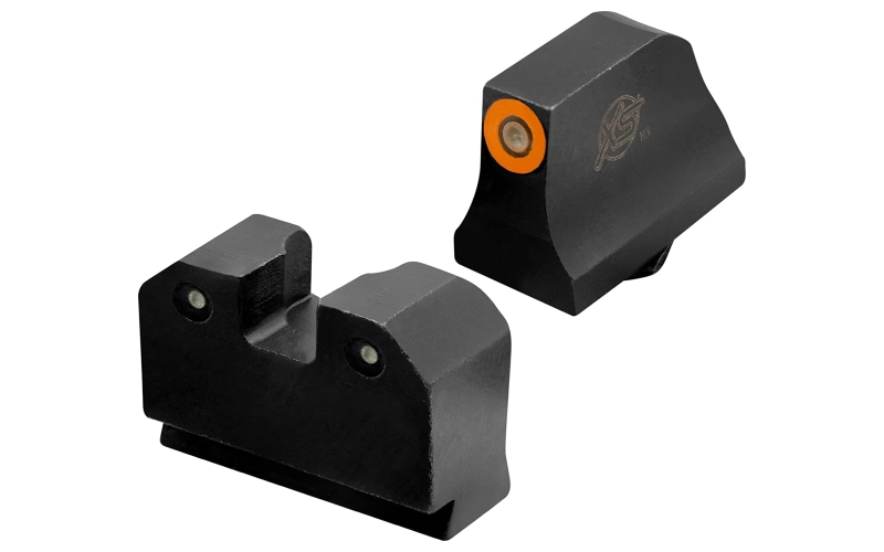 XS Sights R3D, Tritium Night Sights, Suppressor Height, Orange Front and Black Rear, Fits Glock 17,19,22,23,24,26,27,31,32,33,34,35,36,38 GL-R021P-6N