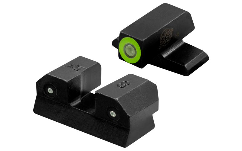 XS Sights R3D Night Sights, Green Front Dot, Fits Sig P320/P365/P225/P226/P229, Springfield XD/XDm/XDs, FN 509, Steel/Blued SI-R015P-6G
