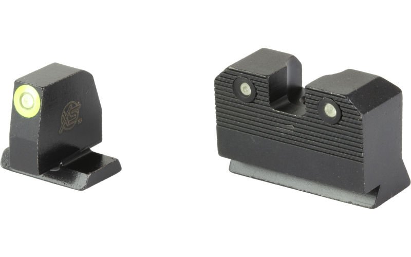 XS Sights R3D 2.0, Suppressor Height Night Sight, For S&W M&P OR Full Size & Compact, Green Front Outline, Green Tritium Front/Rear SW-R205P-6G