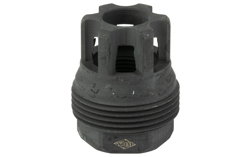 Yankee Hill Machine Co sRx Mini Muzzle Brake, 1/2X28, Compatible with sRx Low Profile Adapter, Attaches to Suppressors with 1.375X24 Thread Pitch, Black Oxide Finish YHM-4401-MB-28