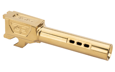Zaffiri Precision Ported Pistol Barrel, 9MM, 3.8", Titanium Nitride Finish, Gold, Fits Sig P320 Compact ZP.320BPG