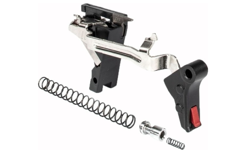 ZEV Technologies Pro flat face trigger drop-in kit glock g4 .40 blk/red