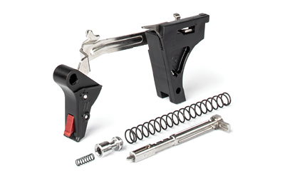 ZEV Technologies PRO Flat Drop-In Trigger, Ultimate Kit, Fits Glock 9MM Gen 1-3, Black w/ Red Safety FFT-PRO-ULT-3G9-B-R